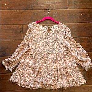 American Eagle Outfitters Pink Floral Top